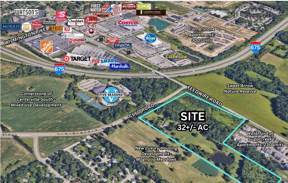 SE Corner of Clyo Rd & Feedwire rd, Sugarcreek Township, OH à vendre - Aérien – Image 1 sur 1