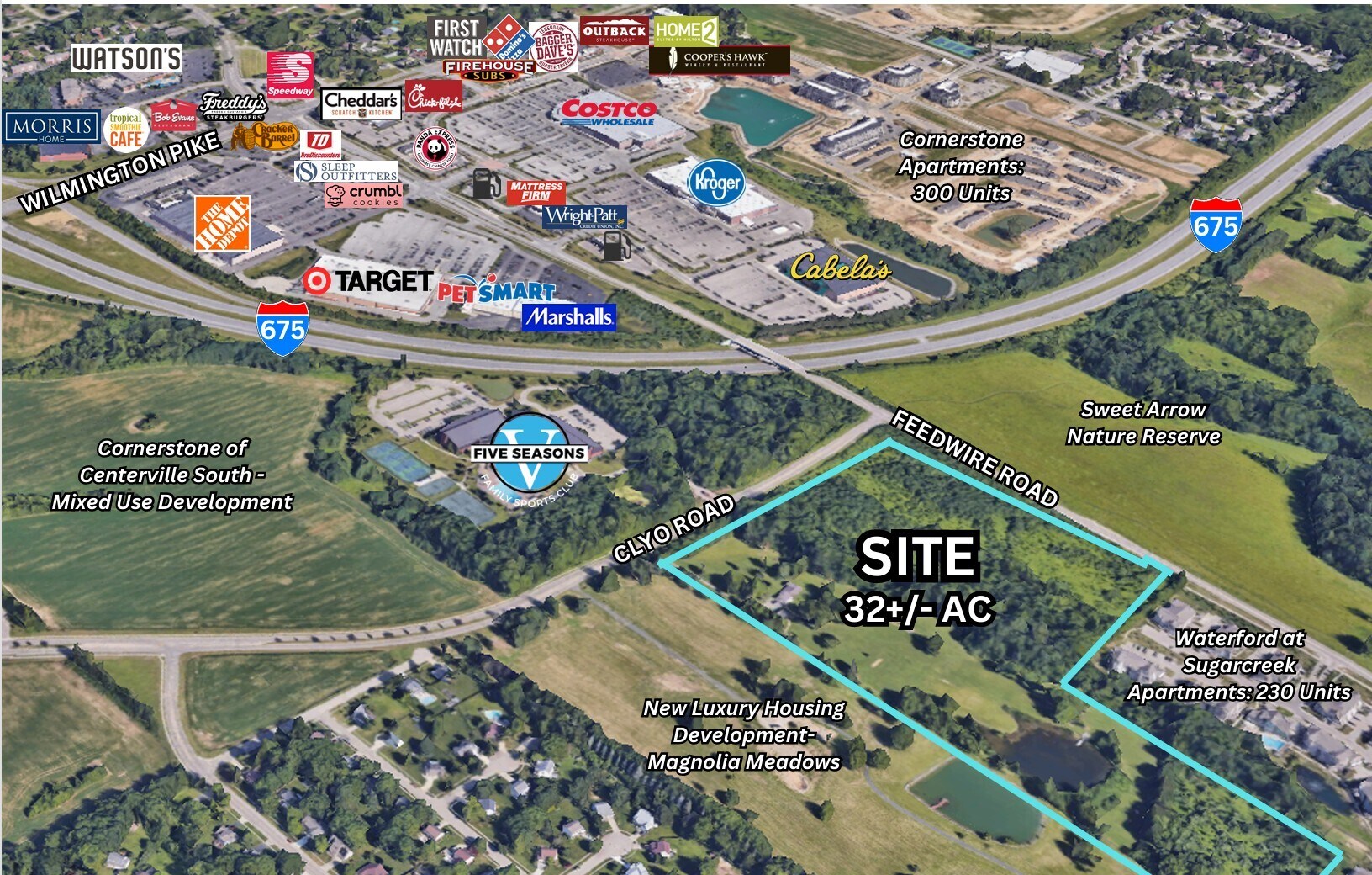 SE Corner of Clyo Rd & Feedwire rd, Sugarcreek Township, OH à vendre Aérien– Image 1 sur 2