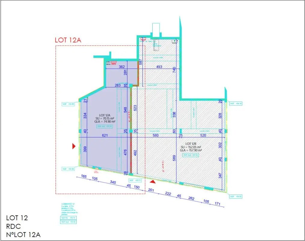 Local commercial dans Draveil à vendre Plan d’étage– Image 1 sur 4