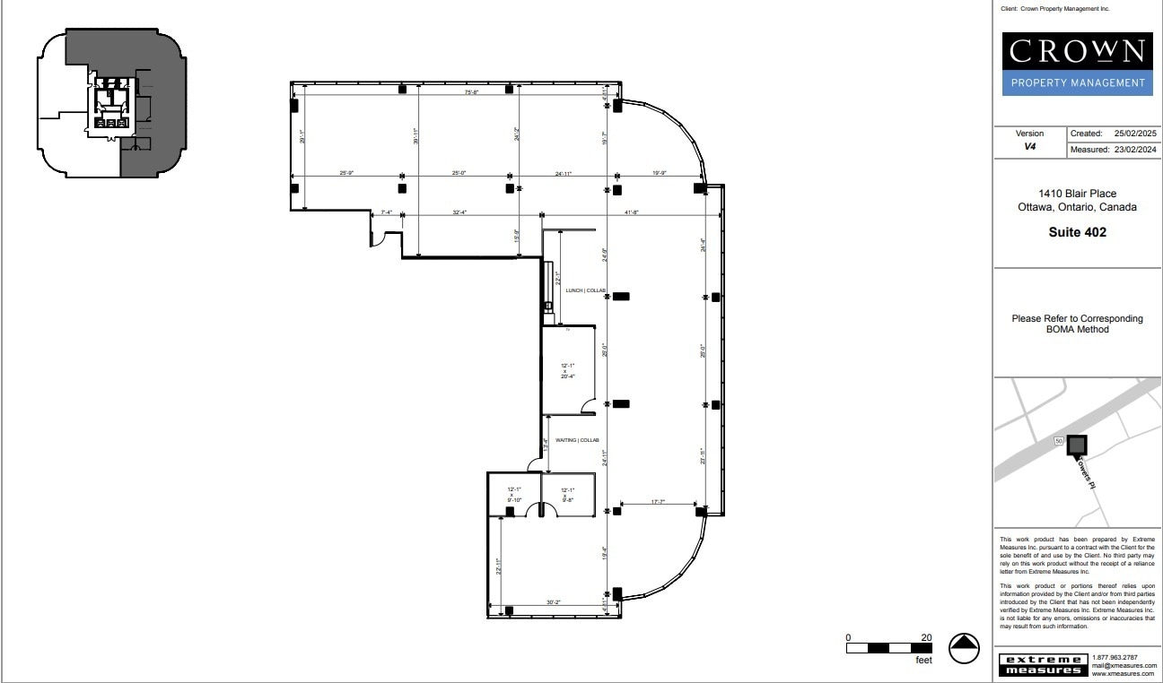 1400 Blair Towers Pl, Ottawa, ON à louer Plan d’étage– Image 1 sur 6