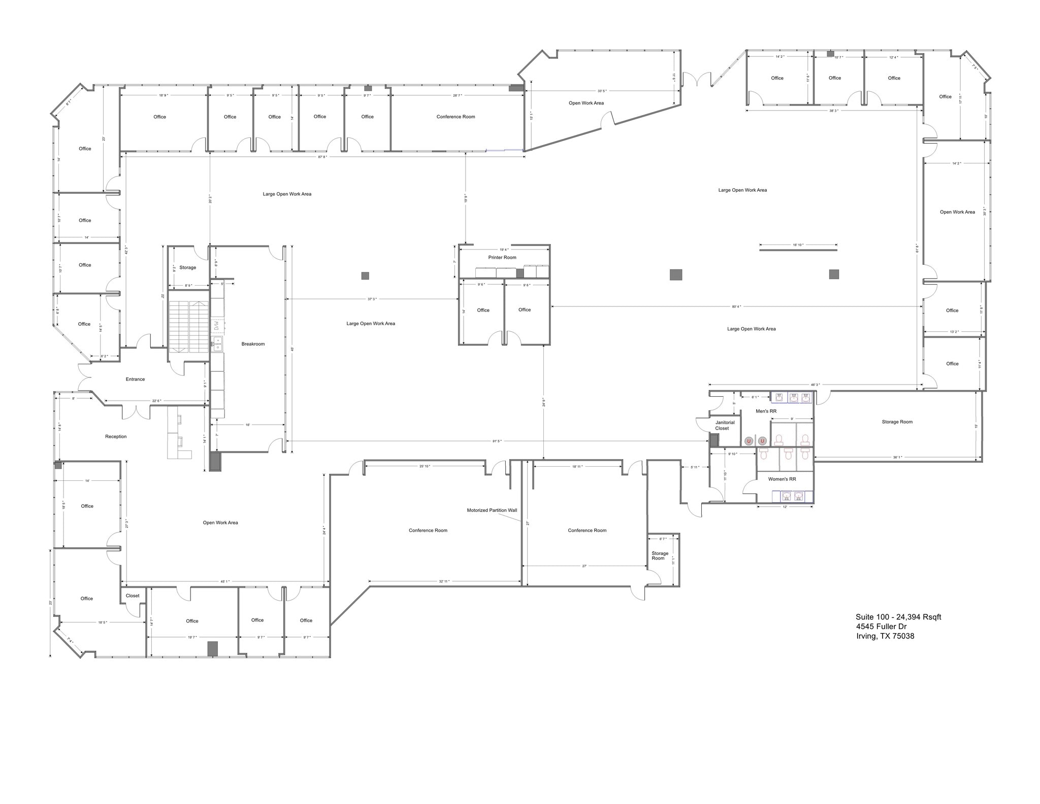 4545 Fuller Dr, Irving, TX à louer Plan d’étage– Image 1 sur 1
