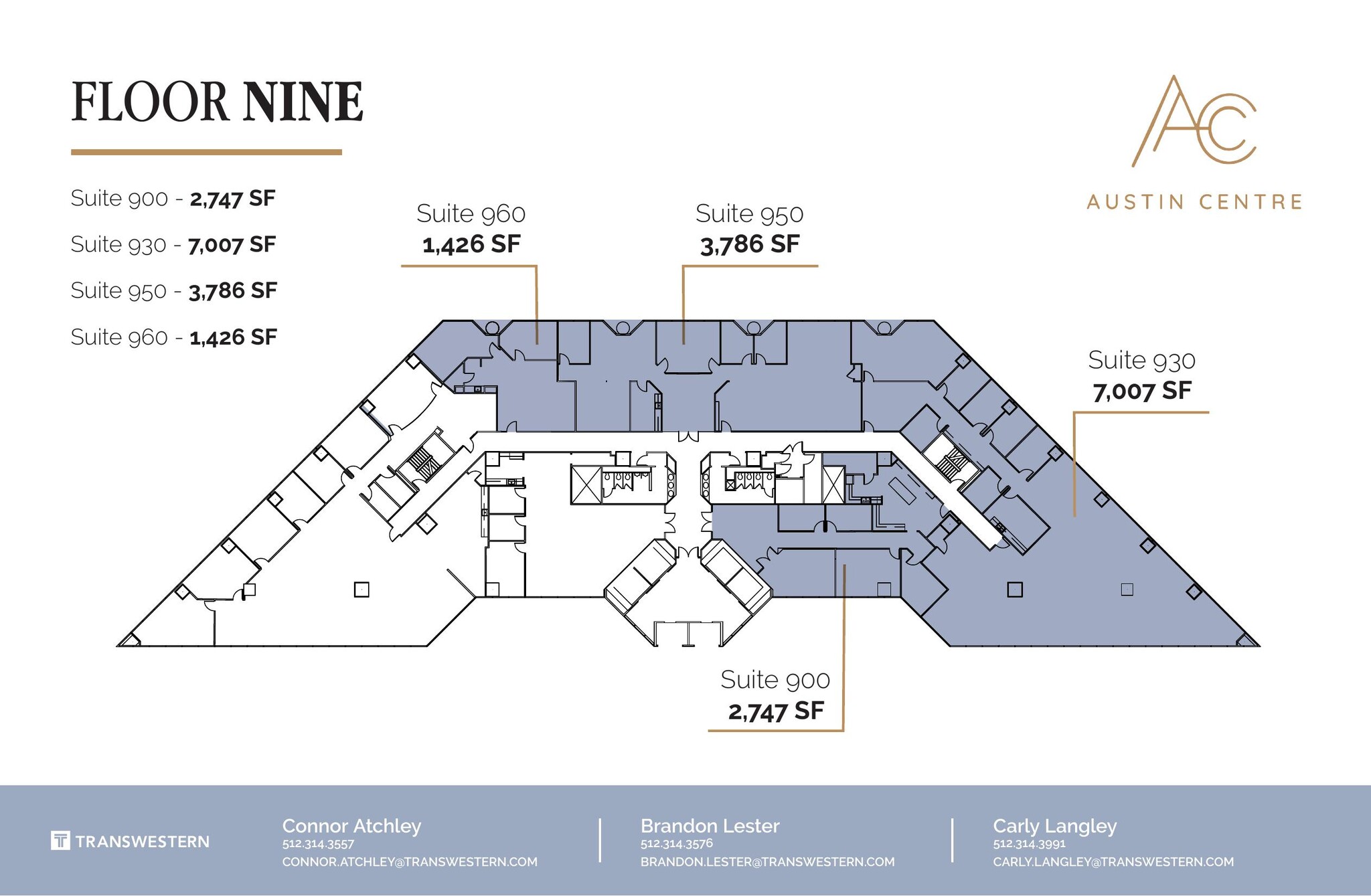 701 Brazos St, Austin, TX à louer Plan d’étage– Image 1 sur 1