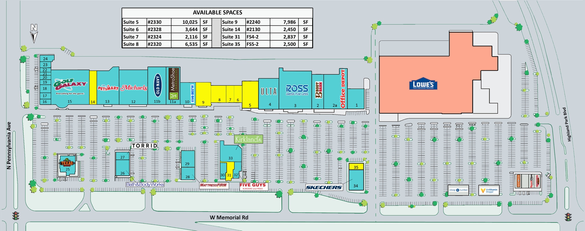 2300 W Memorial Rd, Oklahoma City, OK à louer Plan de site– Image 1 sur 1