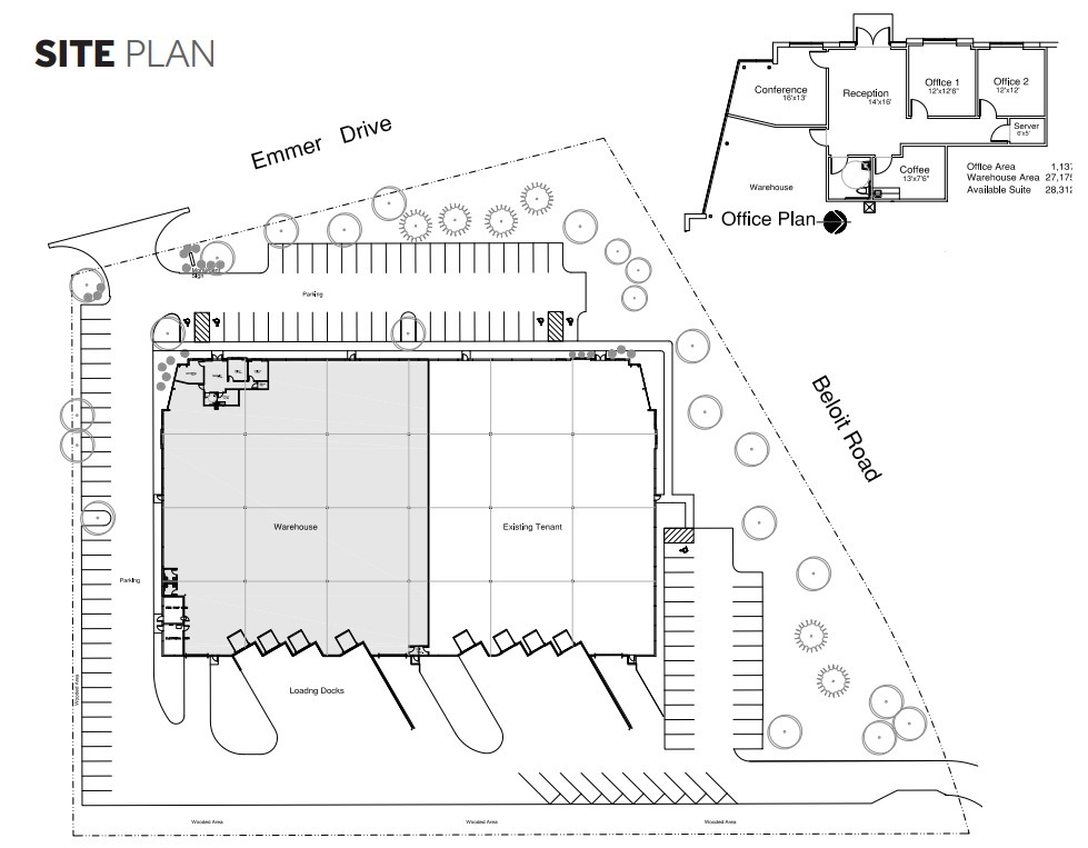 16235 W Beloit Rd, New Berlin, WI à louer Plan de site– Image 1 sur 1