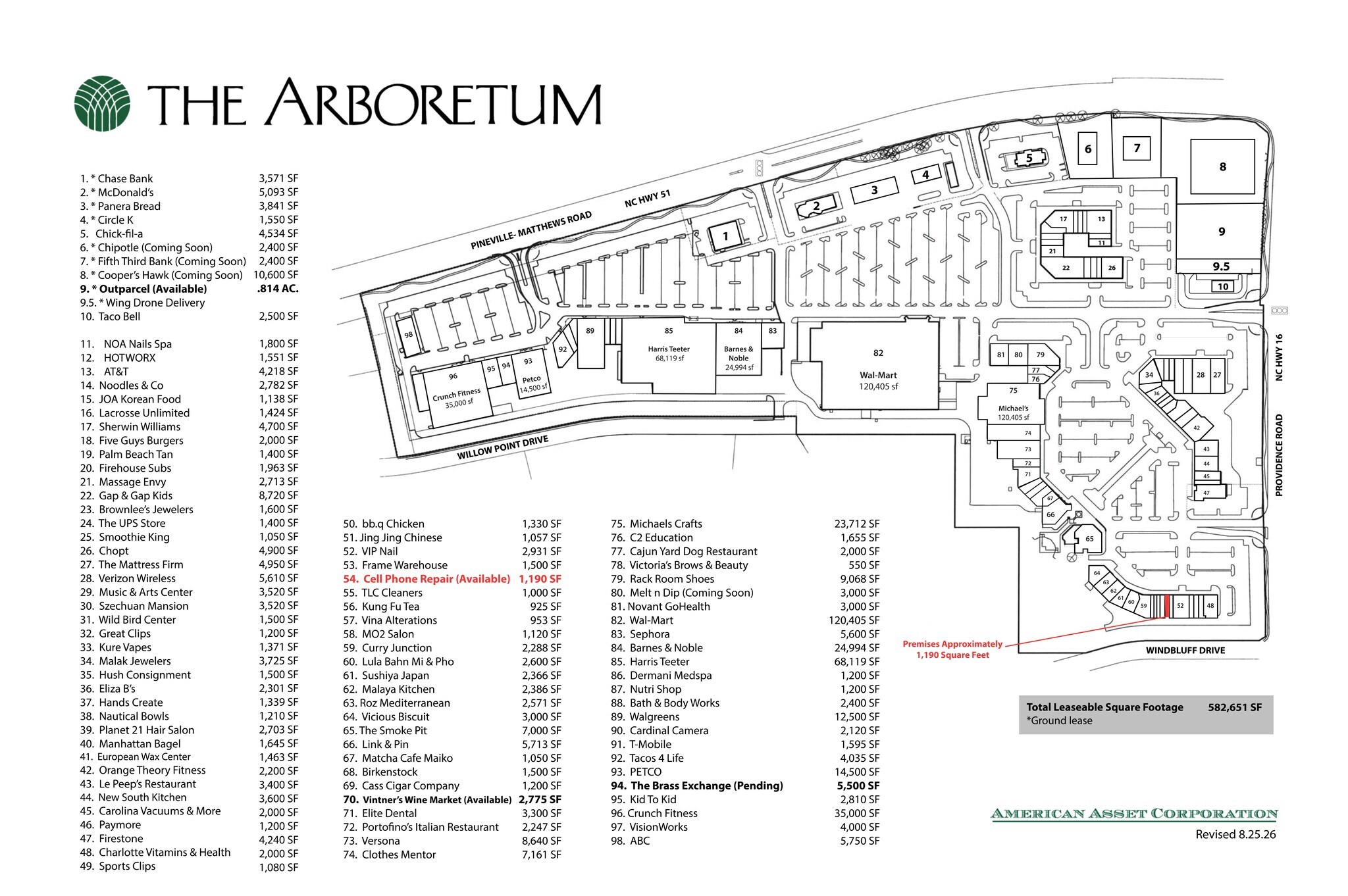 3333-3351 Pineville Matthews Rd, Charlotte, NC à louer Plan de site– Image 1 sur 1