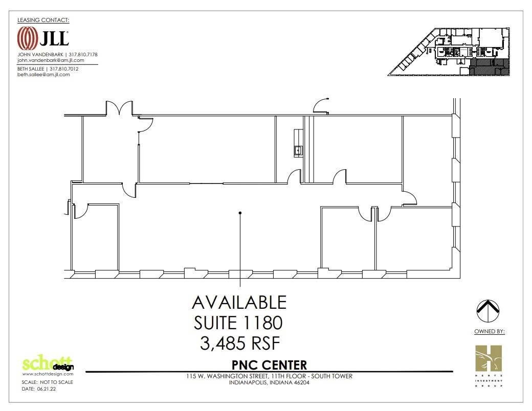 101-115 W Washington St, Indianapolis, IN à louer Plan d’étage– Image 1 sur 1