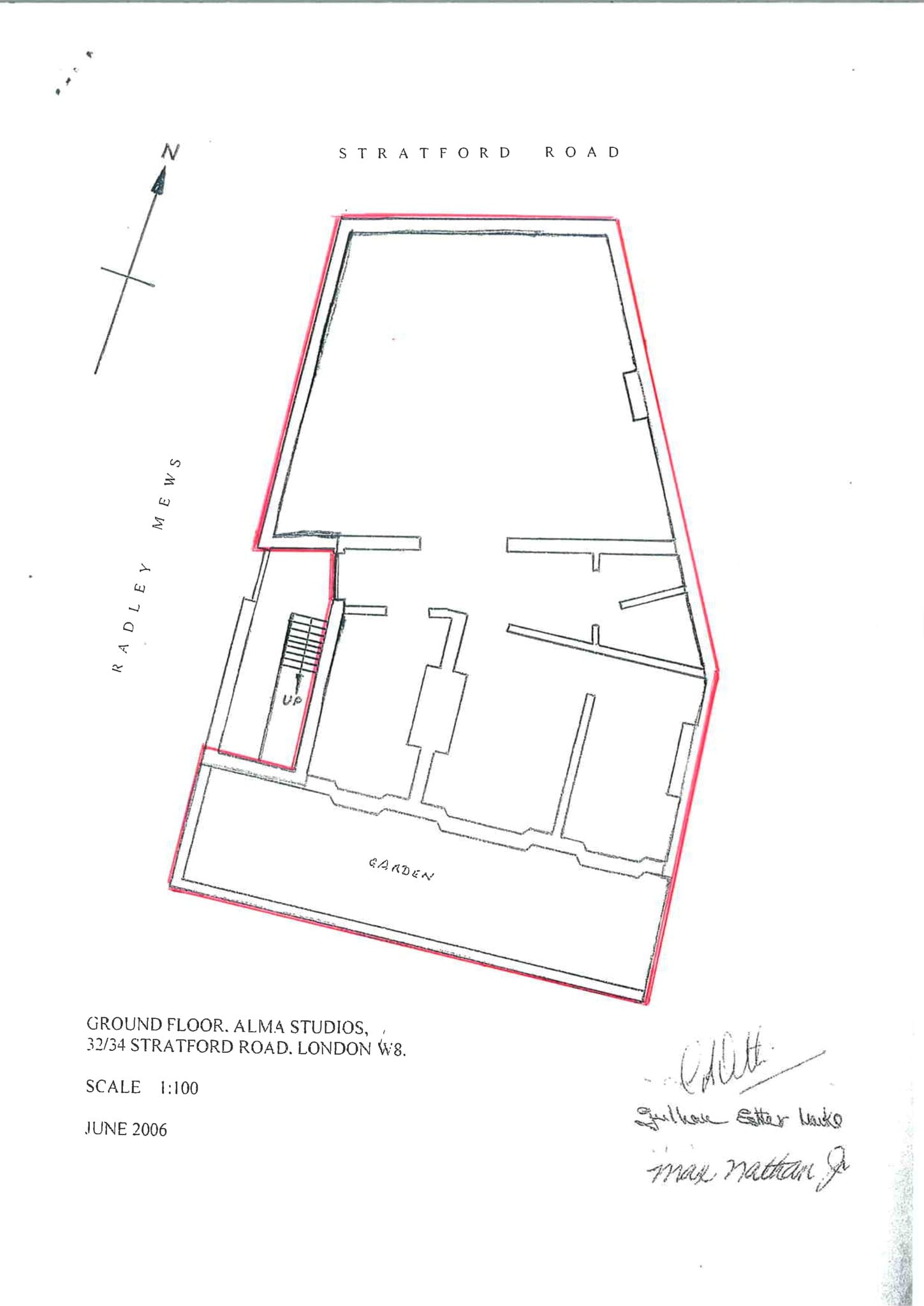 32 Stratford Rd, Londres à louer Plan de site– Image 1 sur 1