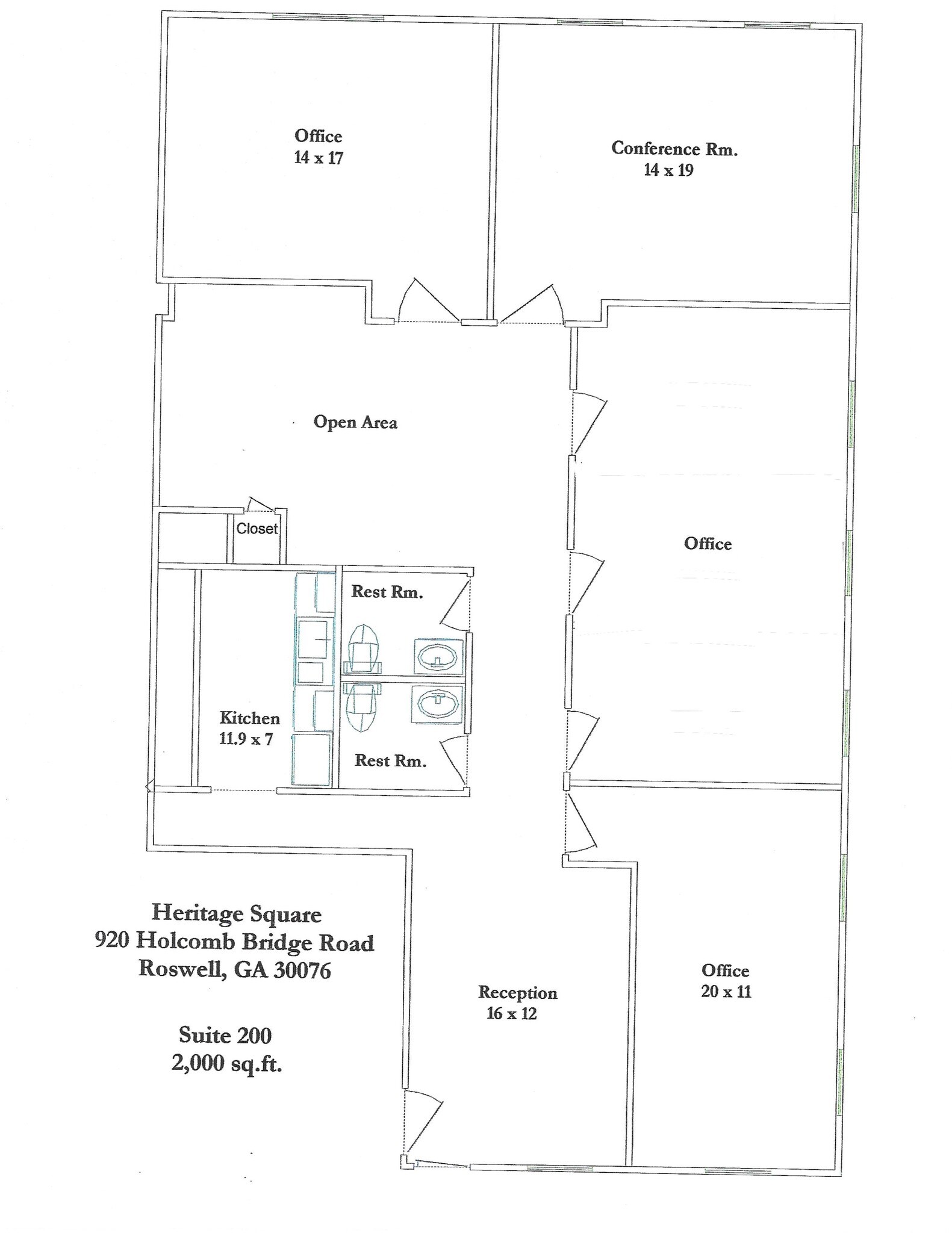 920 Holcomb Bridge Rd, Roswell, GA à louer Plan d’étage– Image 1 sur 14