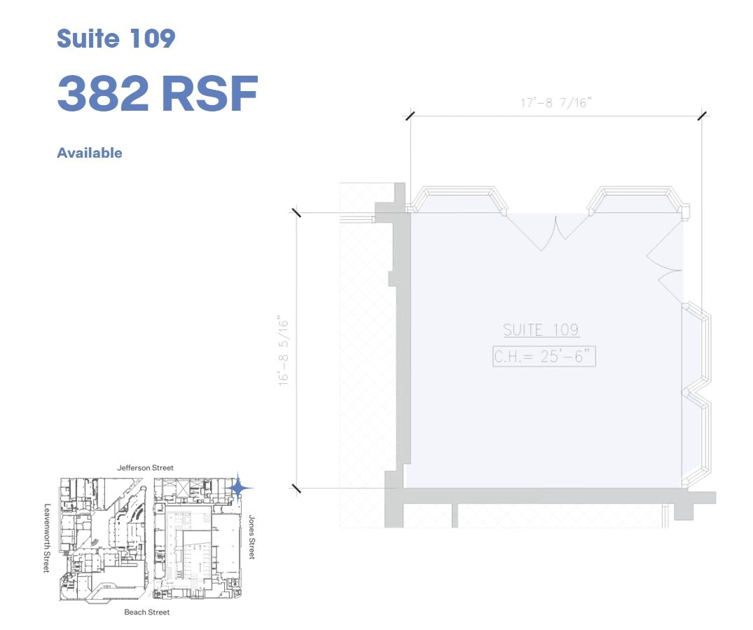 333 Jefferson St, San Francisco, CA à louer Plan d’étage– Image 1 sur 1