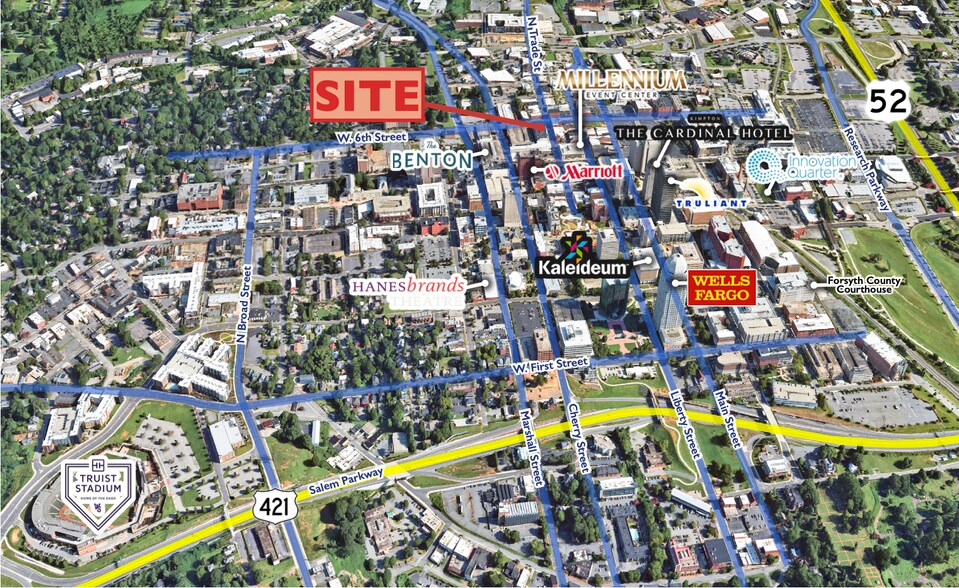 540 N Trade St, Winston-Salem, NC à louer - Photo de l’immeuble – Image 2 sur 6