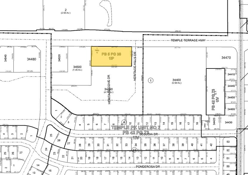 7403 Temple Terrace Hwy, Temple Terrace, FL à louer - Plan cadastral – Image 2 sur 10