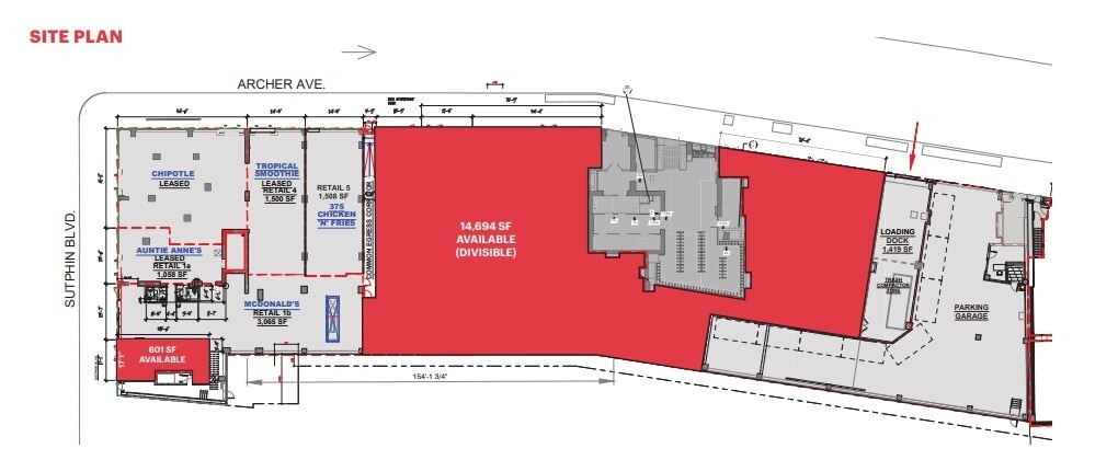 147- 40 Archer Ave, Jamaica, NY à louer Plan d’étage– Image 1 sur 1