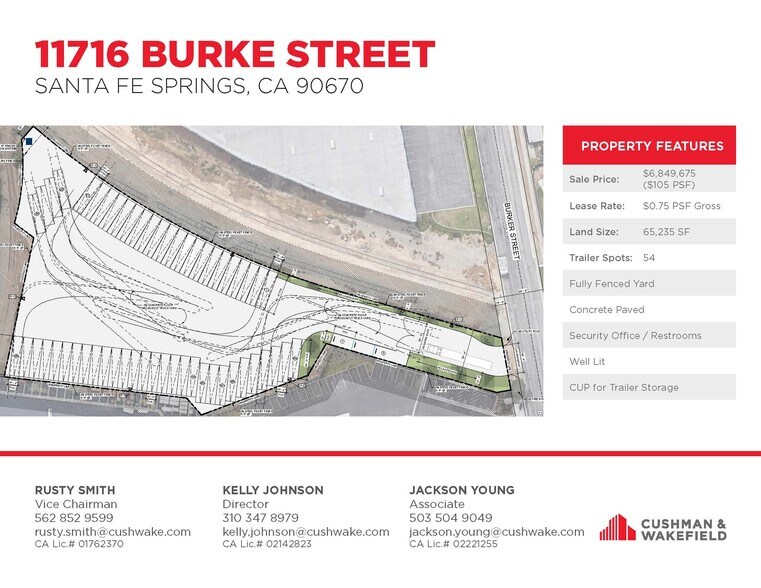 11716 Burke St, Santa Fe Springs, CA à louer - Plan de site – Image 2 sur 3