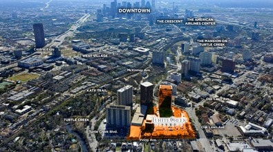 3838 Oak Lawn Ave, Dallas, TX - VUE AÉRIENNE  vue de carte