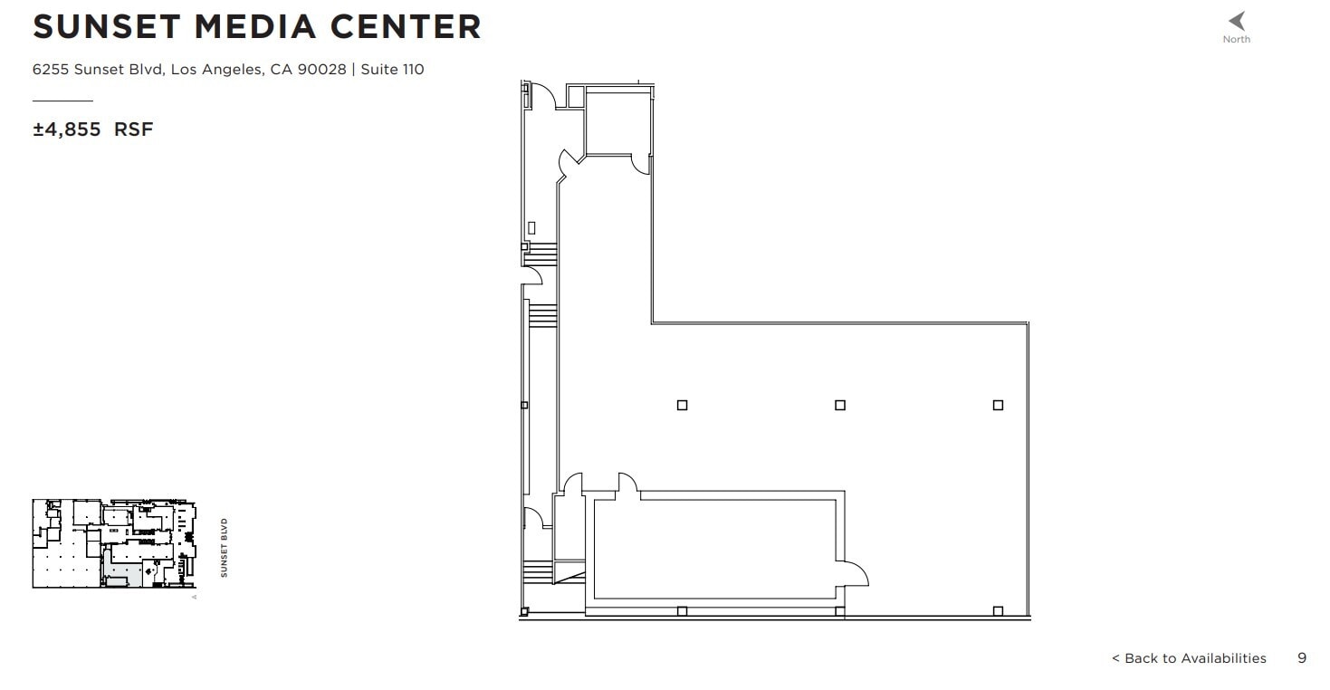 6255 W Sunset Blvd, Los Angeles, CA à louer Plan d’étage– Image 1 sur 1