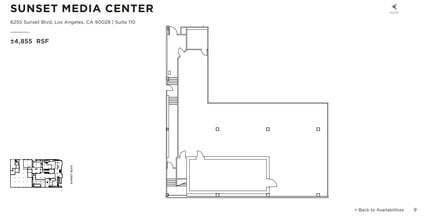6255 W Sunset Blvd, Los Angeles, CA à louer Plan d’étage– Image 1 sur 1