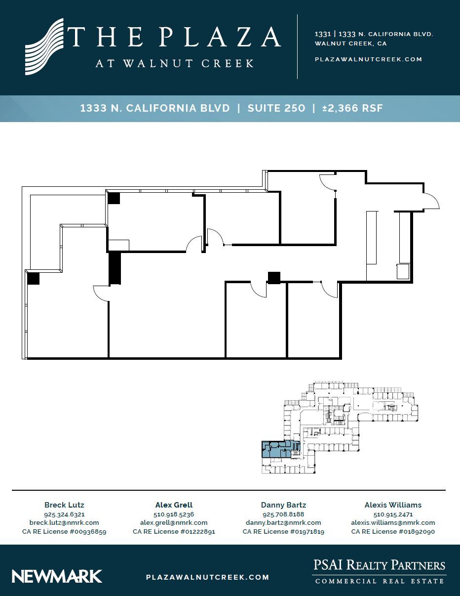 1331 N California Blvd, Walnut Creek, CA à louer Plan d’étage– Image 1 sur 1