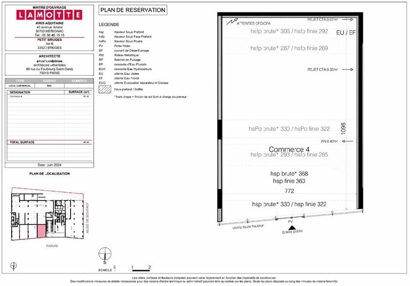 Local commercial dans Bruges à louer - Plan d’étage – Image 2 sur 2
