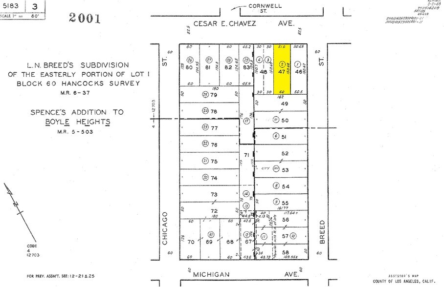 2228-2232 E Cesar E Chavez Ave, Los Angeles, CA à louer - Plan cadastral – Image 2 sur 24