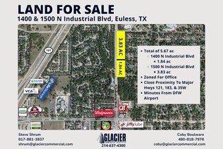 Plus de détails pour 1400 N Industrial Blv, Euless, TX - Terrain à vendre