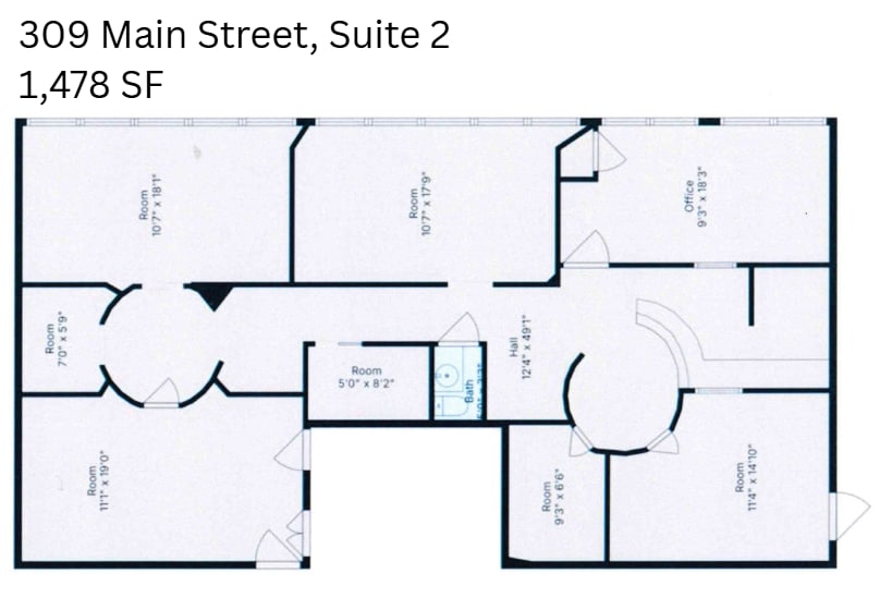 309 Main St, Islip, NY à louer Plan d’étage– Image 1 sur 1