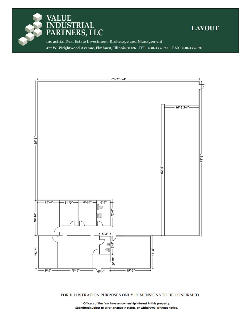 5310-5352 S East Ave, Countryside, IL à louer Plan d’étage– Image 1 sur 1