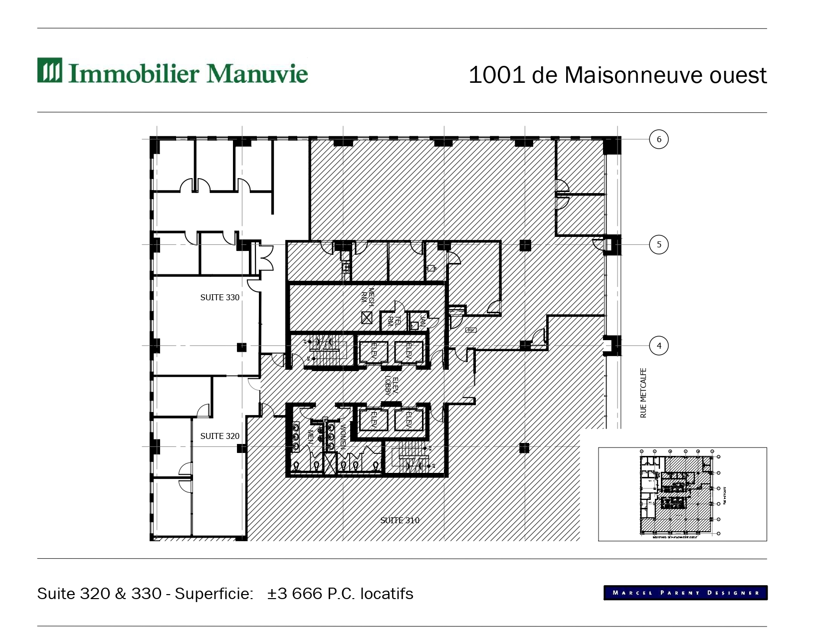 1001 Boul De Maisonneuve O, Montréal, QC à louer Plan d’étage– Image 1 sur 1