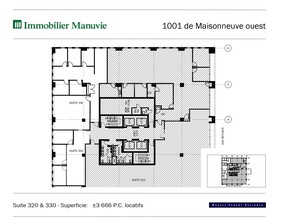1001 Boul De Maisonneuve O, Montréal, QC à louer Plan d’étage– Image 1 sur 1