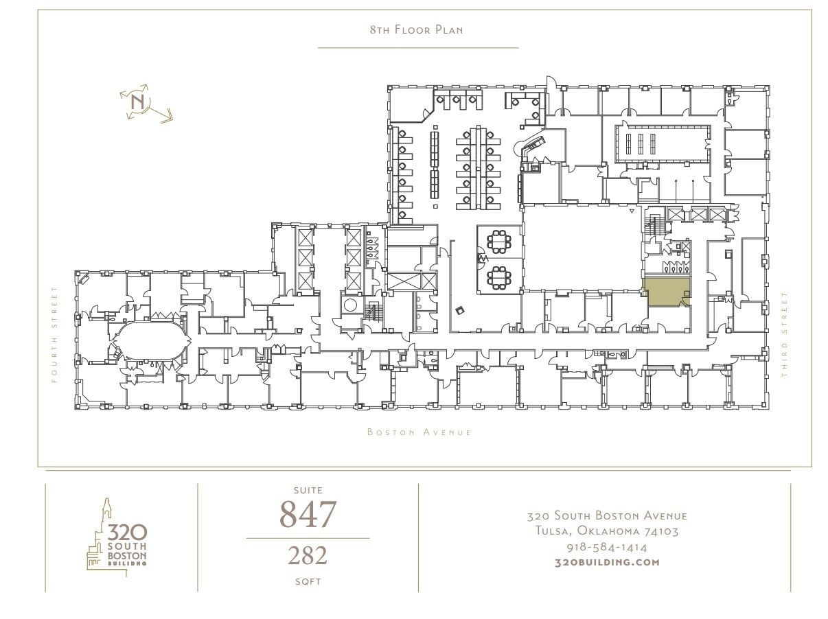 320 S Boston Ave, Tulsa, OK à louer Plan d’étage– Image 1 sur 1