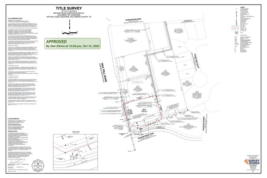 183A & Bryson Ridge Trl, Leander, TX à vendre - Plan de site – Image 2 sur 3