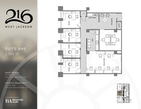 216 W Jackson Blvd, Chicago, IL à louer Plan d’étage– Image 1 sur 2
