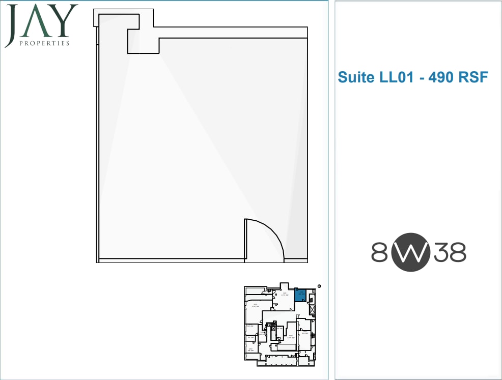 8 W 38th St, New York, NY à louer Plan d’étage– Image 1 sur 2