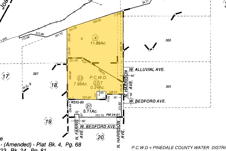 N Harrison Ave, Fresno, CA à vendre - Plan cadastral – Image 2 sur 2