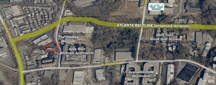1314 Ellsworth Industrial Blvd NW, Atlanta, GA - Vue aérienne vue de carte