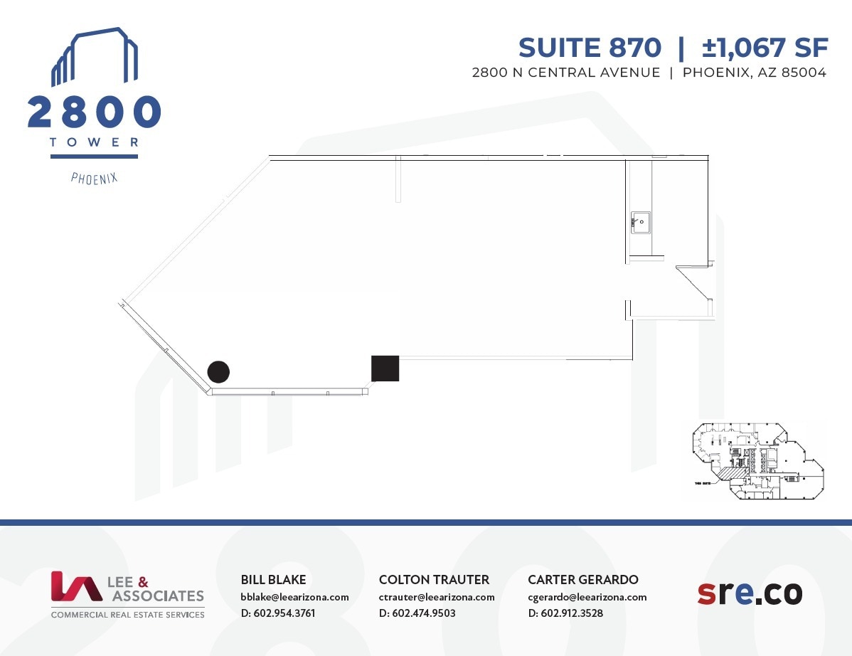 2800 N Central Ave, Phoenix, AZ à louer Plan d’étage– Image 1 sur 1