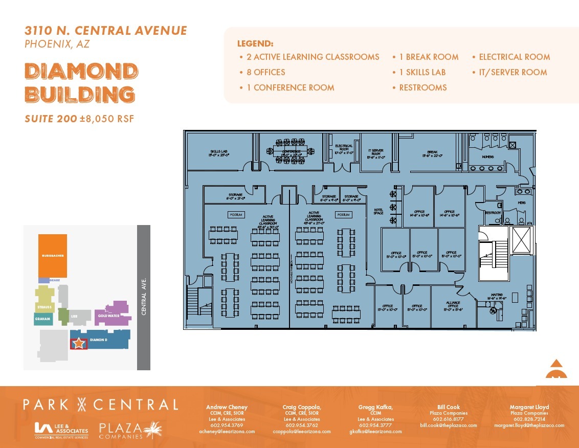 3110 N Central Ave, Phoenix, AZ à louer Plan d’étage– Image 1 sur 1