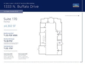 1333 N Buffalo Dr, Las Vegas, NV à louer Plan d’étage– Image 1 sur 1
