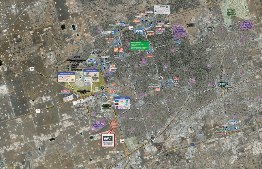 SWQ Loop 250 & Thomason Dr, Midland, TX à vendre - Aérien – Image 3 sur 4
