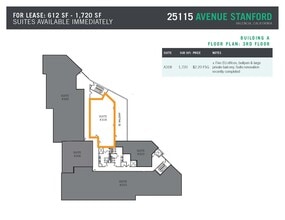 25115 Avenue Stanford, Valencia, CA à louer Plan d’étage– Image 2 sur 7