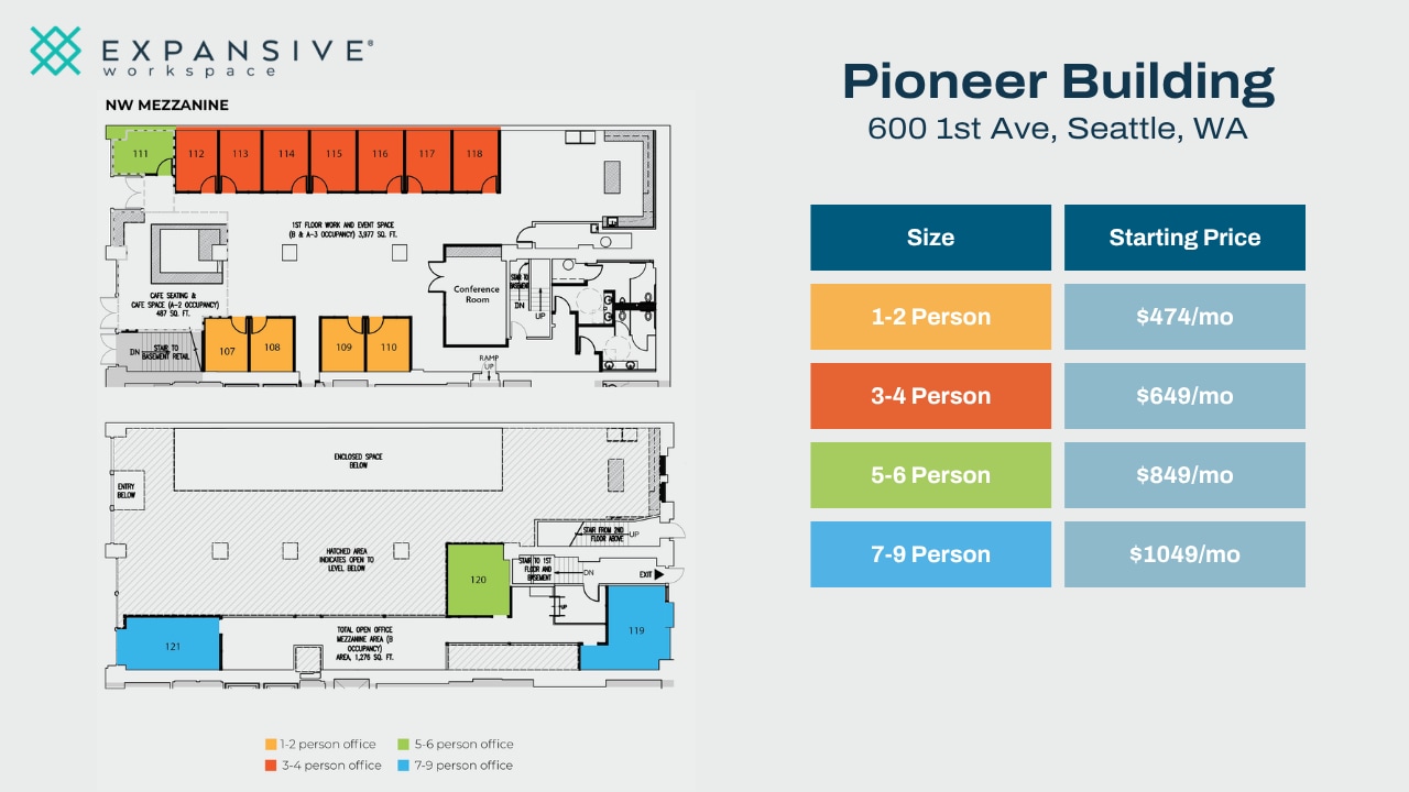 600 1st Ave, Seattle, WA à louer Plan d’étage– Image 1 sur 4