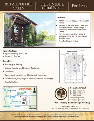 Plus de détails pour 7070 Cedar Bay Rd, Fayetteville, NY - Local commercial à louer