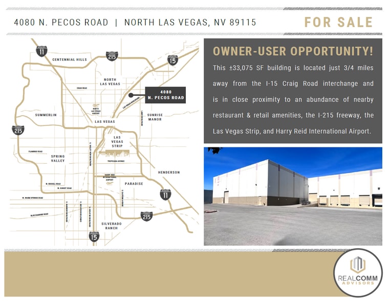 4080 N Pecos Rd, Las Vegas, NV à vendre - Photo de l’immeuble – Image 2 sur 5