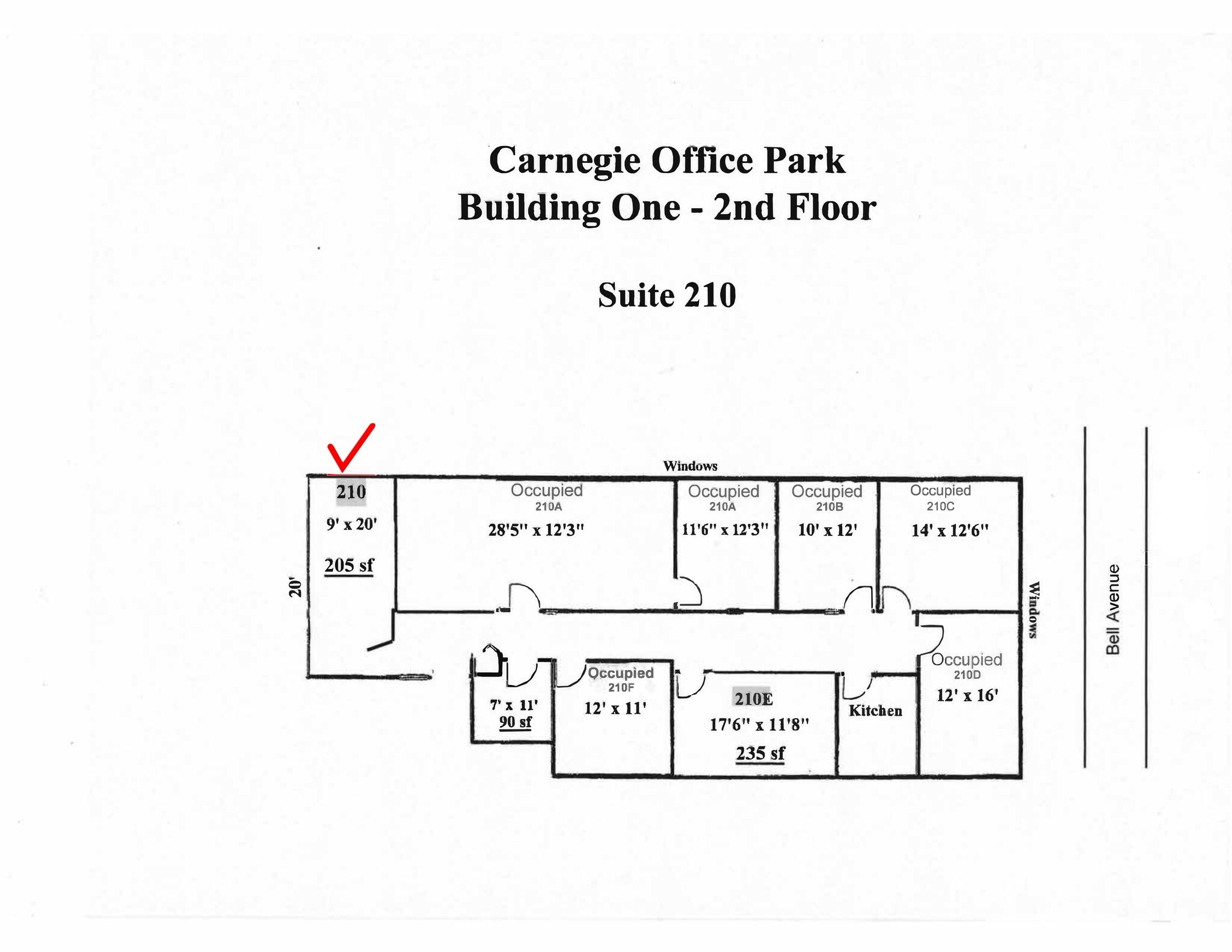 600 N Bell Ave, Carnegie, PA à louer Plan de site– Image 1 sur 1
