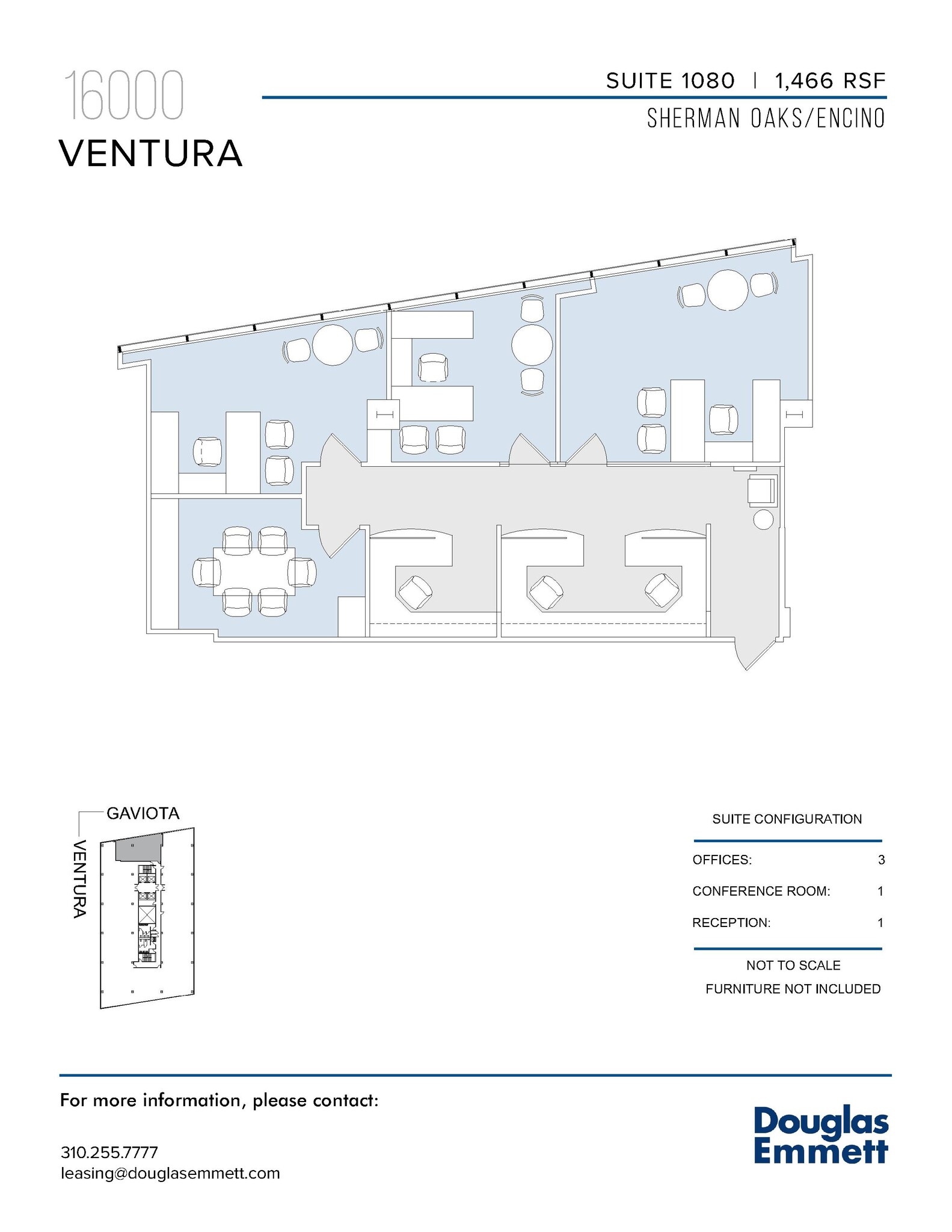16000 Ventura Blvd, Encino, CA à louer Plan d’étage– Image 1 sur 1