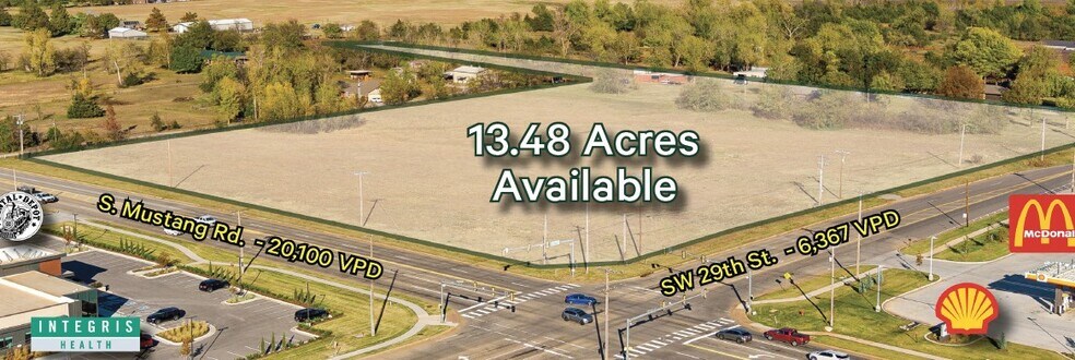 NE Corner of SW 29th St & S Mustang Rd, Yukon, OK à louer - Aérien – Image 2 sur 4