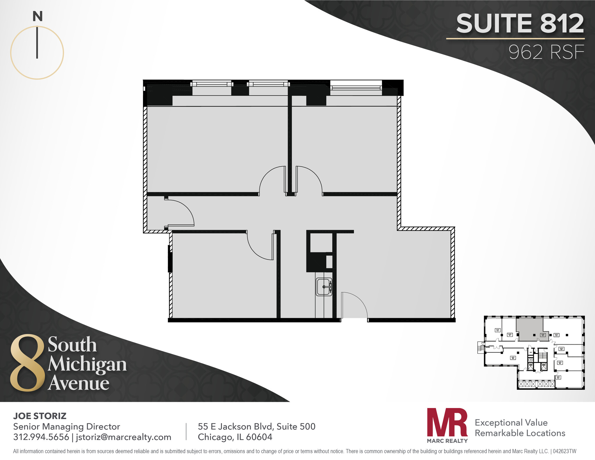 8 S Michigan Ave, Chicago, IL à louer Plan d’étage– Image 1 sur 6