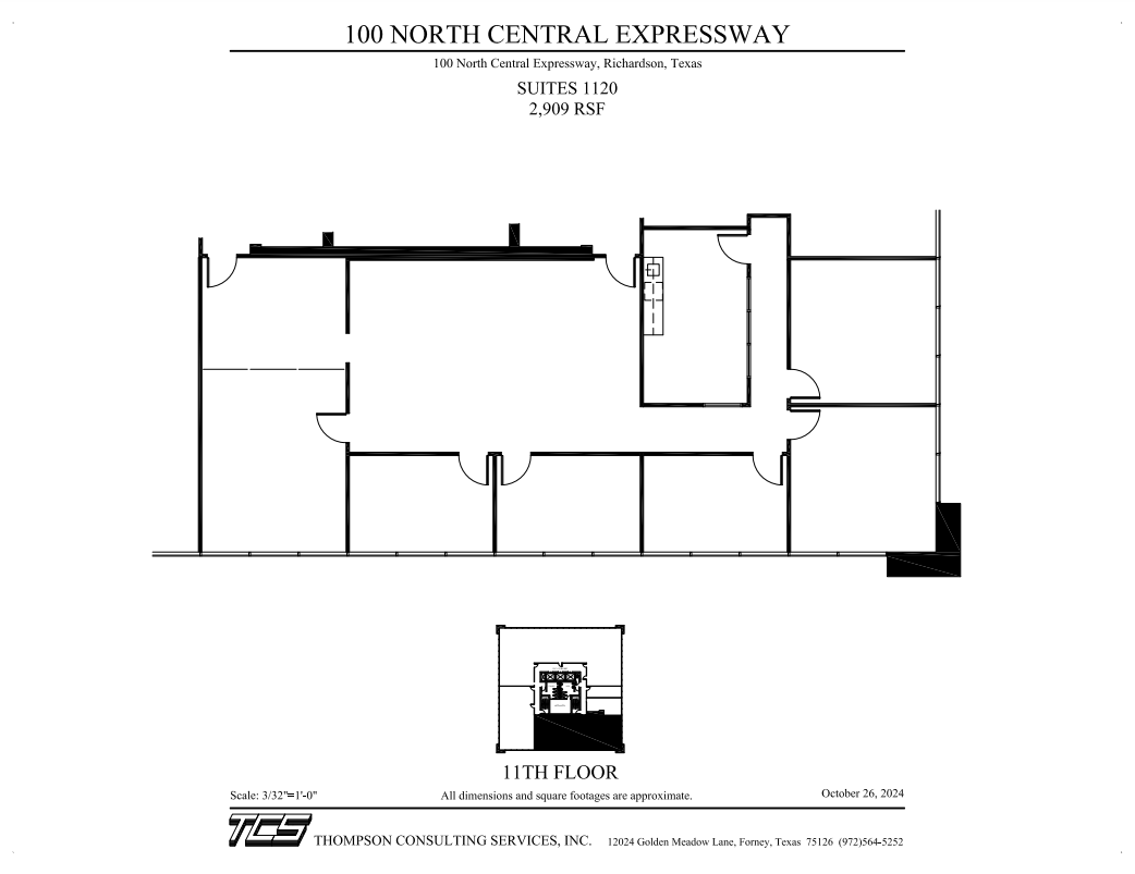 100 N Central Expy, Richardson, TX à louer Plan d’étage– Image 1 sur 1