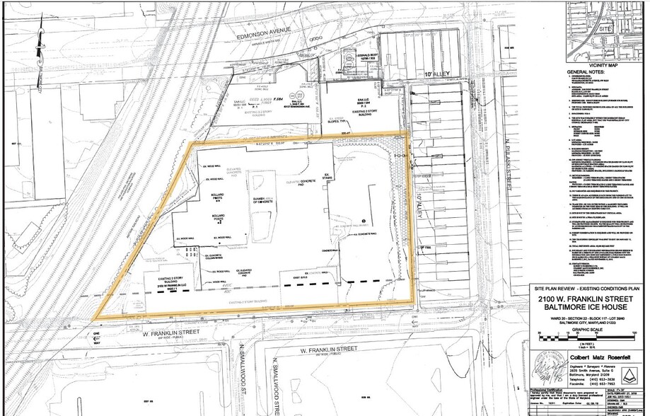 2100 W Franklin St, Baltimore, MD à louer - Plan cadastral – Image 2 sur 4