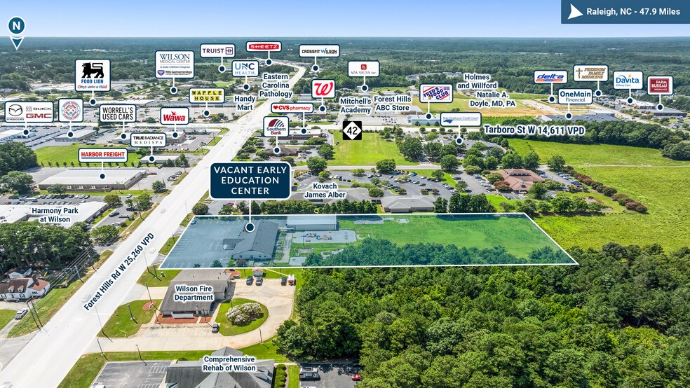 1805 Forest Hills Rd, Wilson, NC à vendre - Photo de l’immeuble – Image 2 sur 5