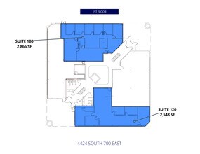 4444 S 700 E, Salt Lake City, UT à louer Plan d’étage– Image 1 sur 1